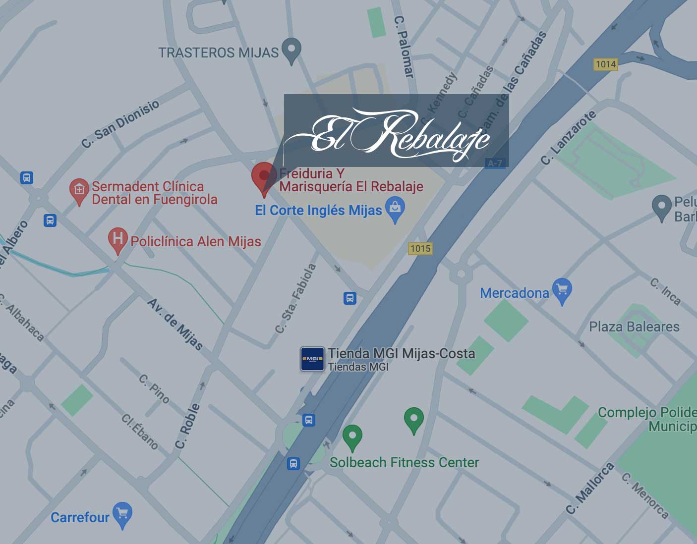 Localización Restaurante el Rebalaje Mijas
